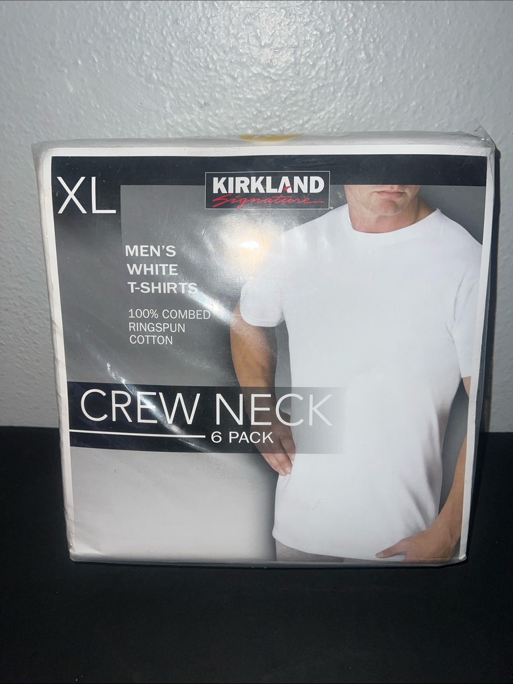 Kirkland Signature Men's White Crew Neck Tee Pack - XL new